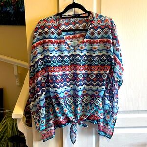 🌸Glance - light blouse with a front bottom tie